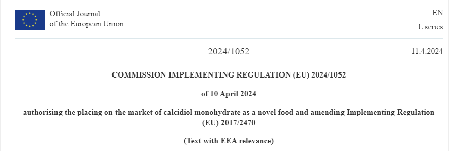 EU,Novel,Food,Use,Substance,Approve